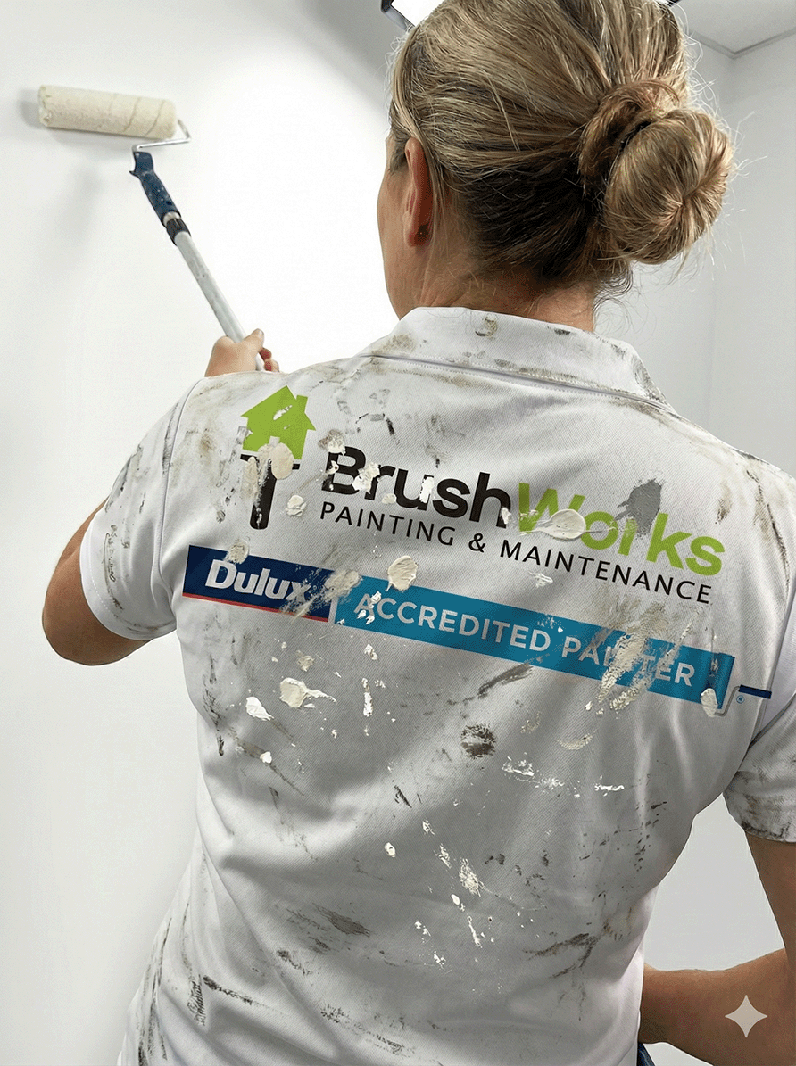 Brushworks painter applying paint to a wall in an Inner West home, Sydney